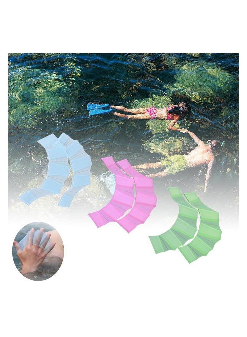 Silicone Girdles Swimming Hand Fins Finger Gloves for Water Sports and Diving