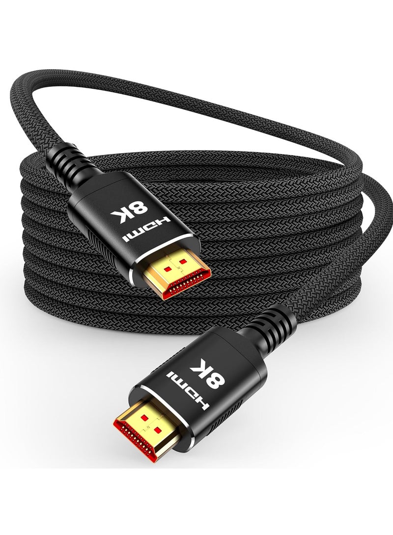 8K HDMI Fiber Optic Cable 20m (65ft) – Ultra High Speed 48Gbps, HDMI 2.1 Braided Cord, Supports 8K@60Hz, 4K@120Hz, 144Hz, HDR10, eARC, HDCP 2.2 & 2.3 - Image 1