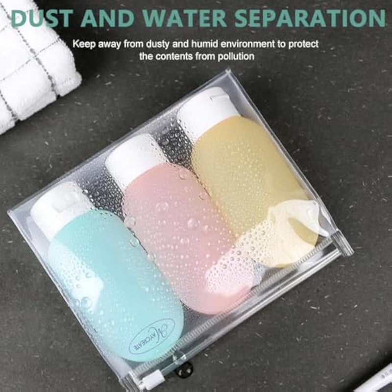 MAYCREATE 3 Pcs Travel Bottles Set, 60ML Travelling Bottles for Toiletries Kit Refillable Squeeze Container, Leak Proof Toiletry Bottles with Lids for Shampoo Lotion Body Wash, BPA-Free - Image 4