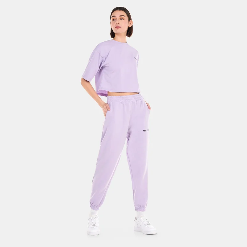The Giving Movement Purple Women's Boxy Cropped T-Shirt for Women | Best Price UAE
