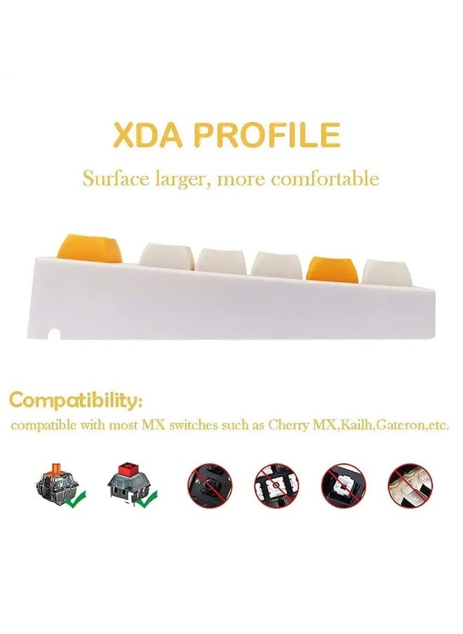 Generic - PBT Keycaps 140 Keys XDA Profile Keycaps Dye-Sub Japanese Honey Milk Keycap, ANSI Layout Keycap Suitable for Mechanical Gaming Keyboard Gateron Kailh Cherry MX Switches (Keycaps only) - Image 1