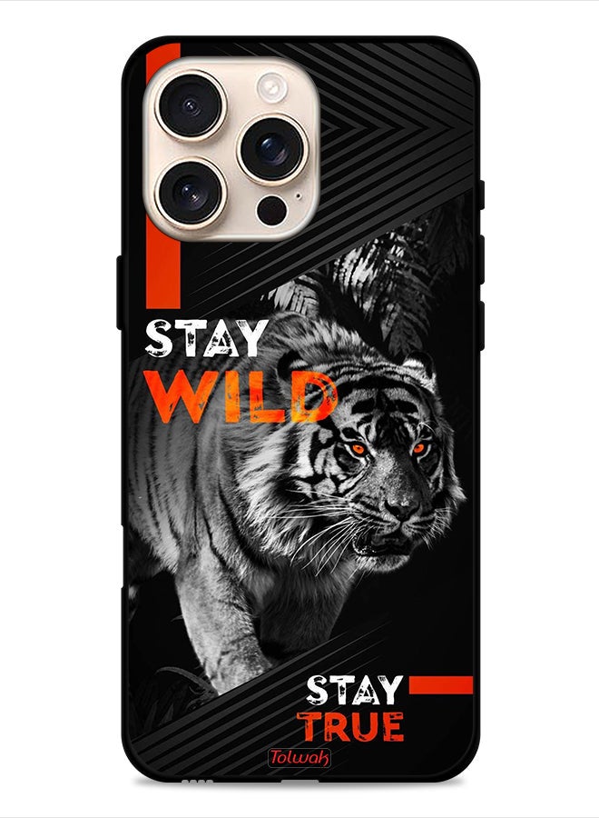 Tolwak Apple iPhone 16 Pro Protective Case Cover Stay Wild Stay True  - Image 1