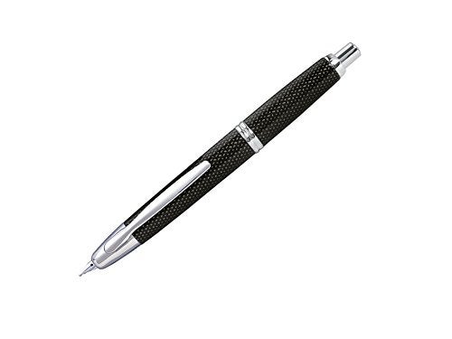 PILOT Vanishing Point Collection Refillable & Retractable Fountain Pen, Black Carbonesque Barrel with Rhodium Accents, Blue Ink, Medium Nib (60246) - Image 4