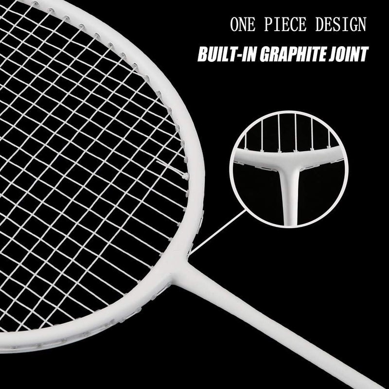 Senston Professional Badminton Rackets Set of 4 - Carbon Fiber, 6 Shuttlecocks, 4 Grips & Bag for Backyard Games | 90g Lightweight - Image 4