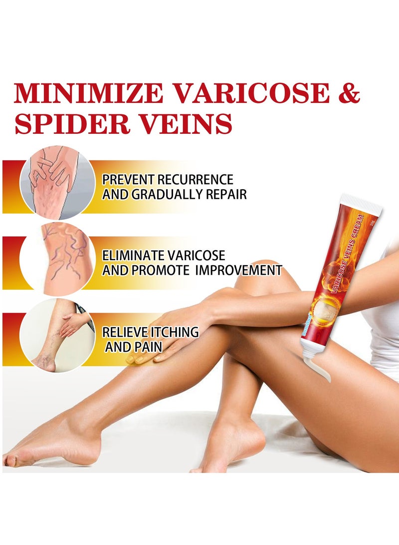 Sumifun Varicose Veins Cream,Minimize Varicose Veins Relieve Swelling And Pain Improve Blood Circulation 20g  - Image 4
