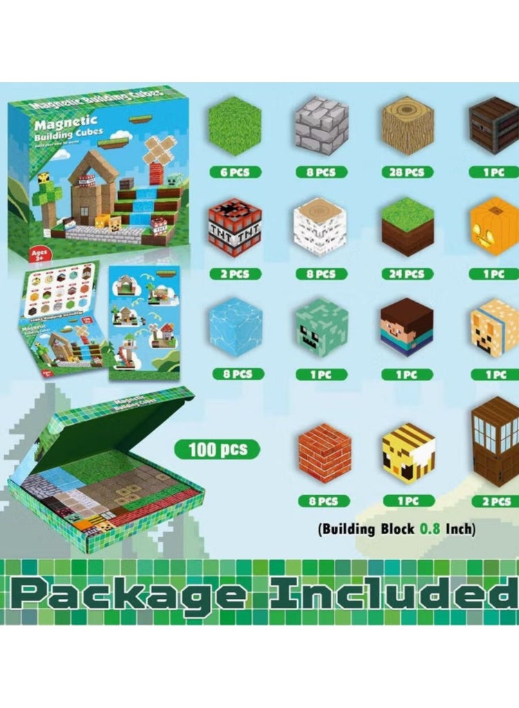 Magnetic Blocks |100PCS Magnetic Building Cube Game, Constructions Toys for Boys & Girls - Image 2