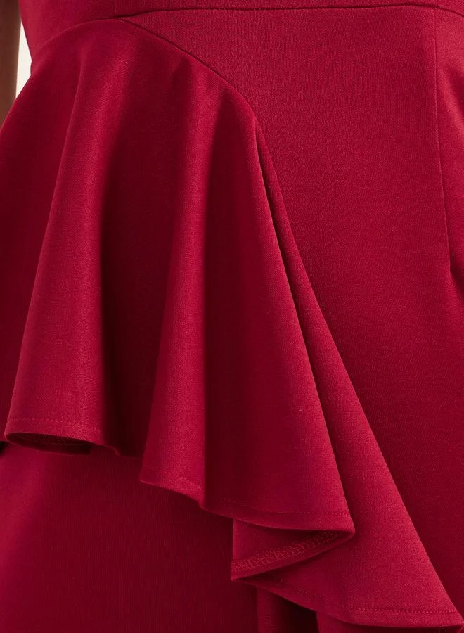 Take Two Asymmetric Ruffle Dress