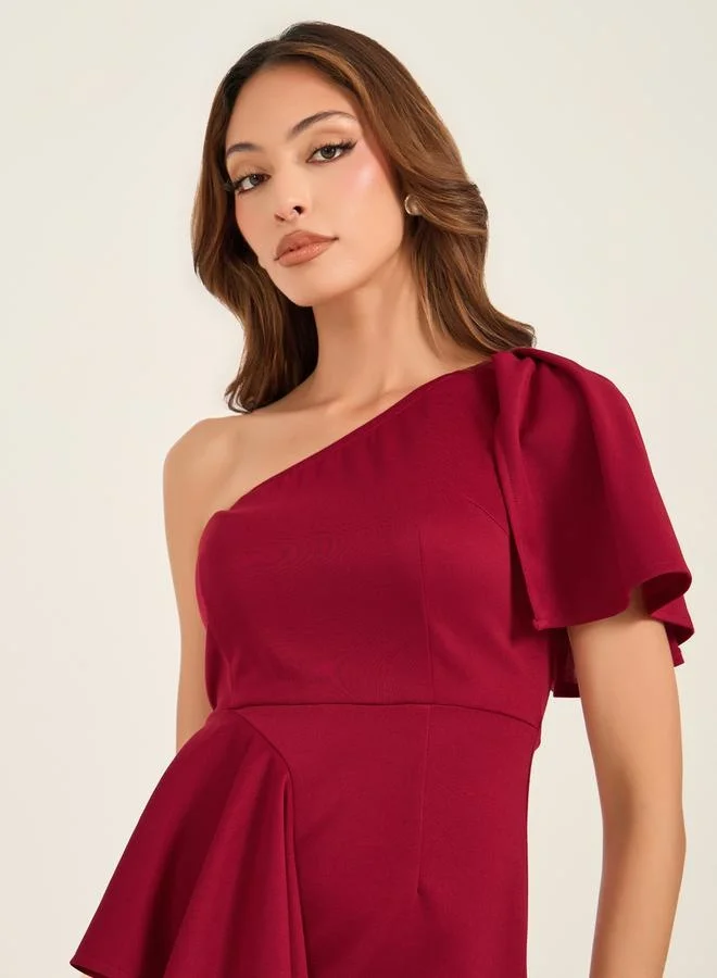 Take Two Asymmetric Ruffle Dress
