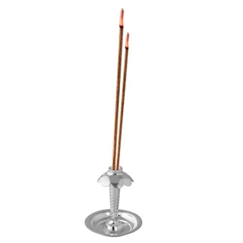 PRD CARATCAFE Silver Incense Stick Holder, Pure 925 Chandi, Traditional Designs. Agarbatti Stand for Pooja Temple. Everyday Use Puja Essential. Silver Gift. (Classic) - Image 2