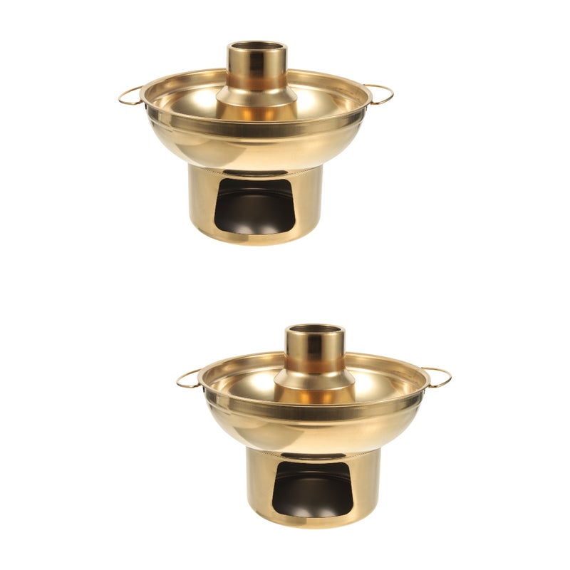 2pcs Stainless Steel Dessert Pot Fruit Holding Pot Holding Container - Image 1