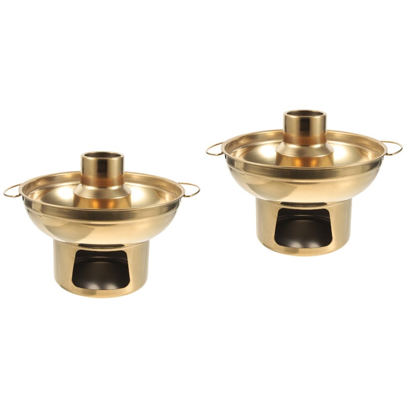 2pcs Stainless Steel Dessert Pot Fruit Holding Pot Holding Container - Image 4