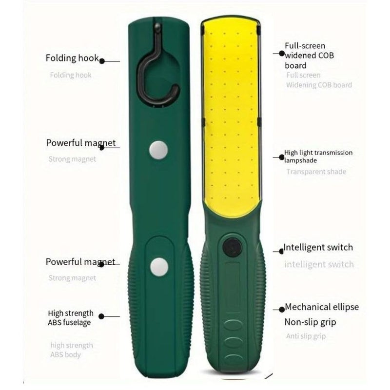 ATETO Multifunctional Work Light Handy LED Emergency Lamp with Magnetic Base Hanging Hook LED Handheld Work Lights Handheld Mini Torch for CampingOutdoorPicnic Pack of 1Multicolor - Image 2