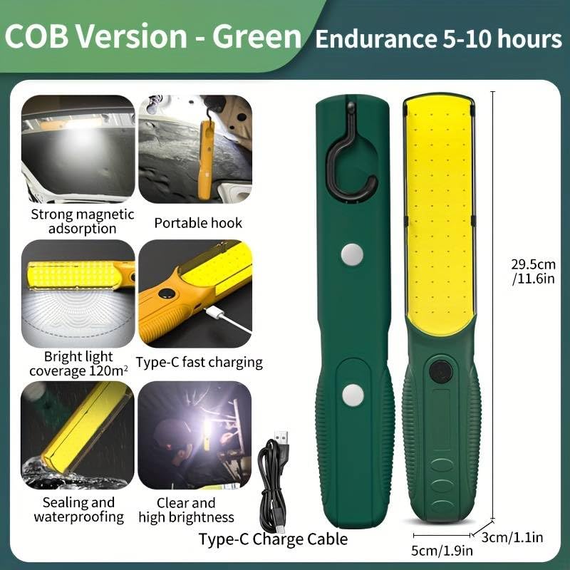 ATETO Multifunctional Work Light Handy LED Emergency Lamp with Magnetic Base Hanging Hook LED Handheld Work Lights Handheld Mini Torch for CampingOutdoorPicnic Pack of 1Multicolor - Image 5