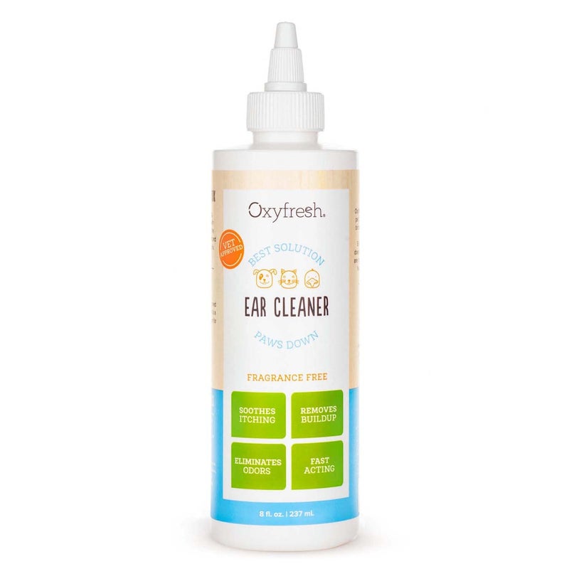 Oxyfresh Advanced Pet Ear Cleaner - Best Dog and Cat Ear Cleaning Solution - Helps with Yeast, Wax, Dirt & Itchy Ear Canal - Cleaning, Soothing, & Sting-Free Dog Ear Wash & Cat Ear Rinse - 8oz - Image 1