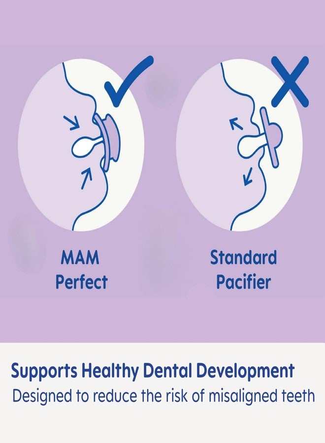 MAM Perfect Night Baby Pacifier, Patented Nipple, Glows in The Dark, 2 Pack, 0-6 Months, Unisex - Image 5