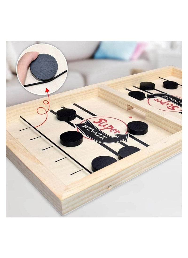 YOMA 2 in one Large Size Fast Sling Puck Board Game Slingshot Board Games for Adult and Kids Super Winner Sling Puck Foosball Board Game Slingshot Table Hockey Party Game Bouncing Chess Hockey Game  - Image 3