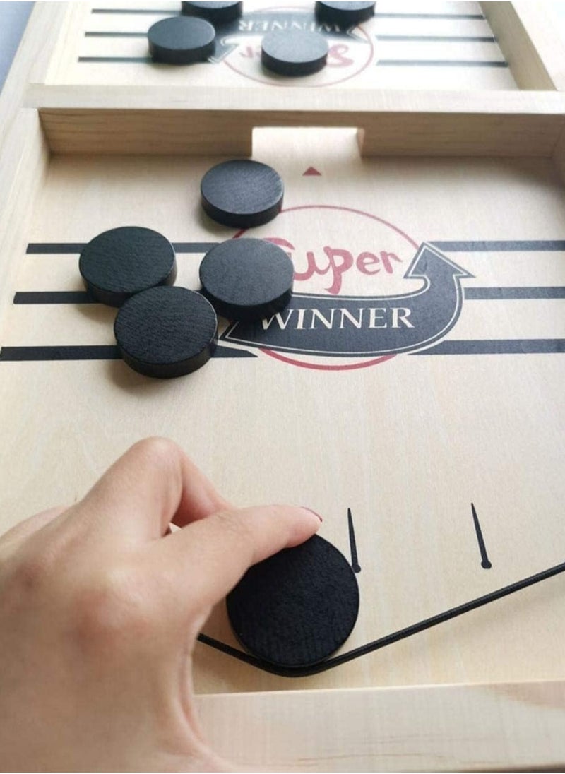 YOMA 2 in one Large Size Fast Sling Puck Board Game Slingshot Board Games for Adult and Kids Super Winner Sling Puck Foosball Board Game Slingshot Table Hockey Party Game Bouncing Chess Hockey Game  - Image 4