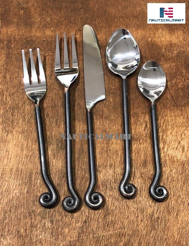 NAUTICALMART Nautical-Mart Treble Clef Flatware Stainless Steel Salad Fork - Image 5