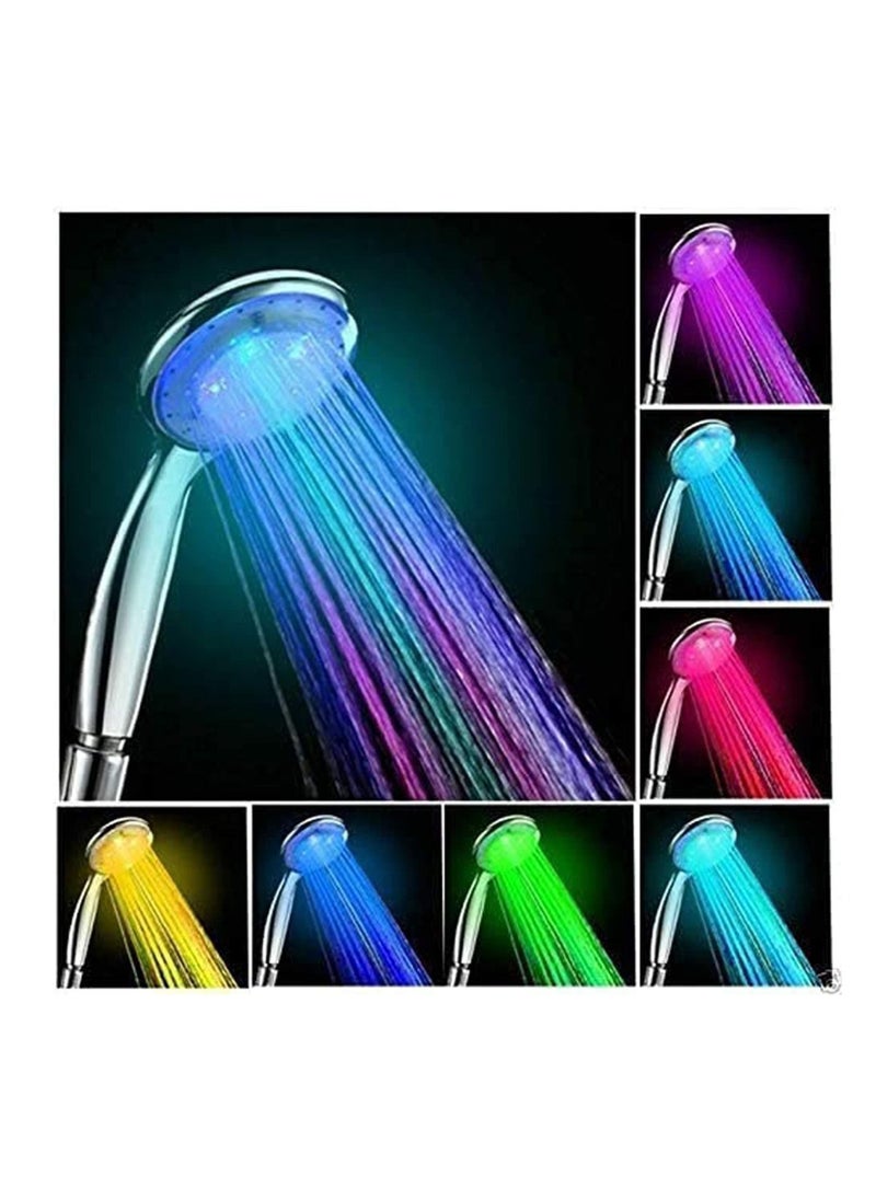 Baba - Showerhead,7 Color Changing LED Light Showerhead Temperature Controlled Handheld Shower Head for Bathroom Water Powered - Image 1