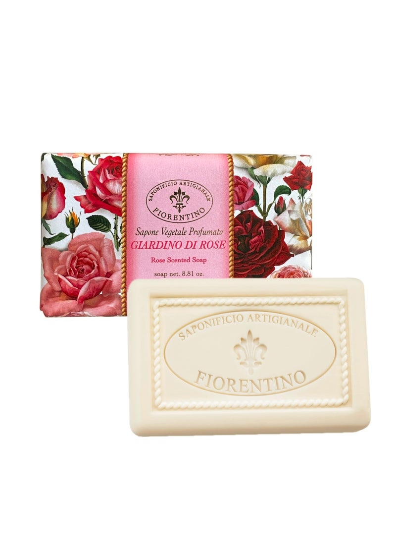 SAPONIFICIO ARTIGIANALE FIORENTINO Rose Garden Soap (250g) - Image 1