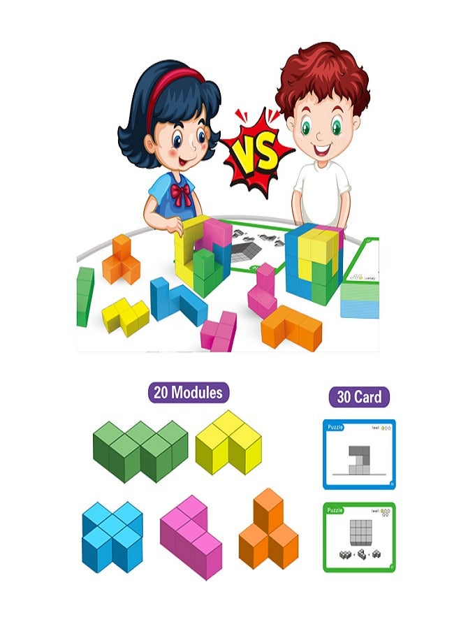 newest intelligent challenge block game 10pcs 2 play methods balance play building block board game - Image 1