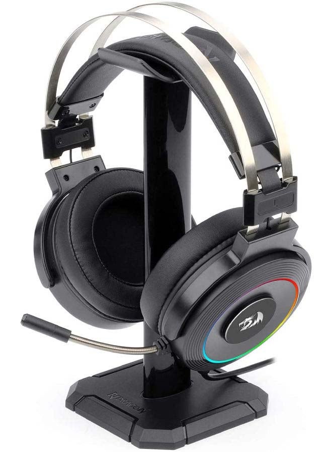 ريدراجون سماعة رأس ريدراجون H320 بصوت محيط افتراضي 7.1 بمنفذ USB ومزودة بإضاءة RGB للألعاب - تأثير صوت ثلاثي الأبعاد مع حامل سماعة - Image 1