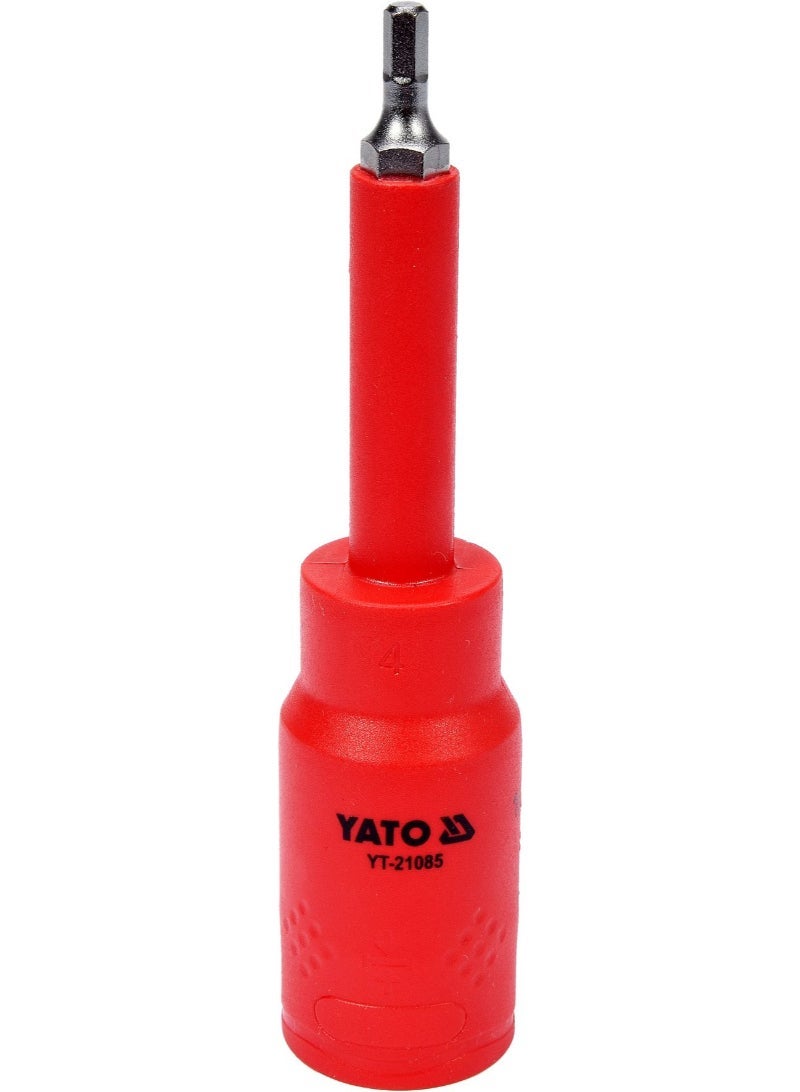 YATO Insulated Hexagon Socket 1/2" 4mm VDE-1000V YT-21085