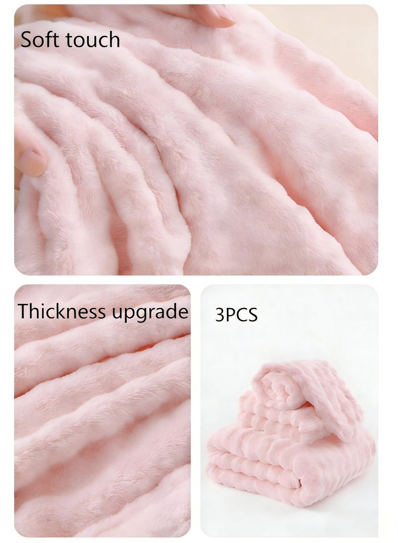 Nestvel Bath Towel Large( 90*170CM ),Bath Towel Set -3PCS Includes ( 90*170CM )Bath Towel,(35*75CM) Hand Towel,(25*65CM) Hair Towel,Quick Dry Highly Absorbent Thick Bathroom Soft Hotel Towels for Bath And Spa,Bathroom Towels Set is Soft and Gentle,Highly Absorbent,Pink,Bath Towel 90*170CM,Bath Towel for Women,Bath Towel for Ladies - Image 4