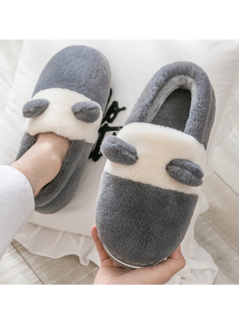Winter Home Cotton Slippers Indoor Antiskid Warm Plush Cotton Slippers for Women - Image 2