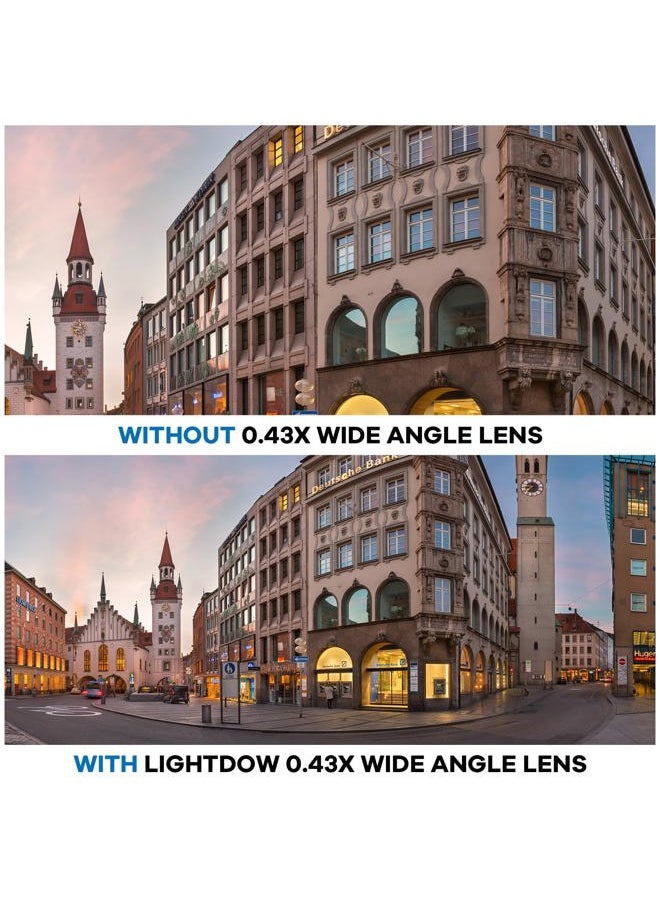 Lightdow Lightdow 58MM 0.43x High-Definition Wide Angle + Macro Lens Attachment for Canon EOS Cameras - Enhance Your Photography Creativity (φ58mm)  - Image 5