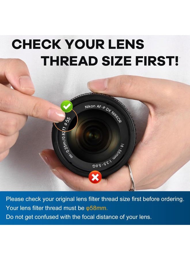 Lightdow Lightdow 58MM 0.43x High-Definition Wide Angle + Macro Lens Attachment for Canon EOS Cameras - Enhance Your Photography Creativity (φ58mm)  - Image 3