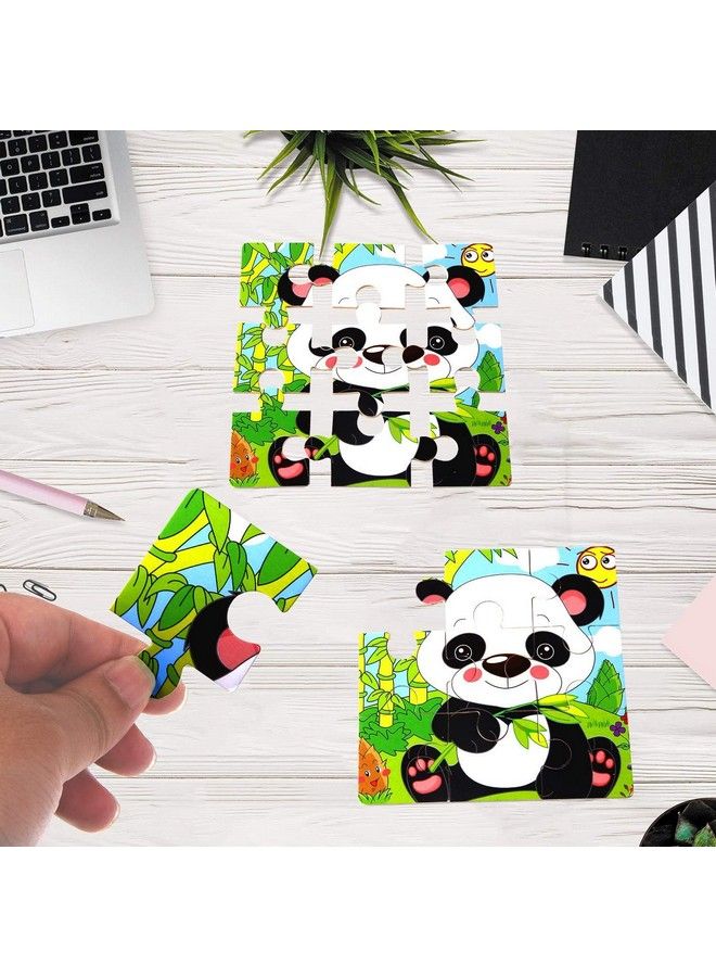 SANNIX 12 Pack Jigsaw Puzzles For Toddlers Wooden Animals Jigsaw Puzzles 9 Pcs With 12 Organize Bags For Kids Ages 2 3 4 5 Preschool Educational Puzzles Learning Travel Toys For Boys And Girls  - Image 5