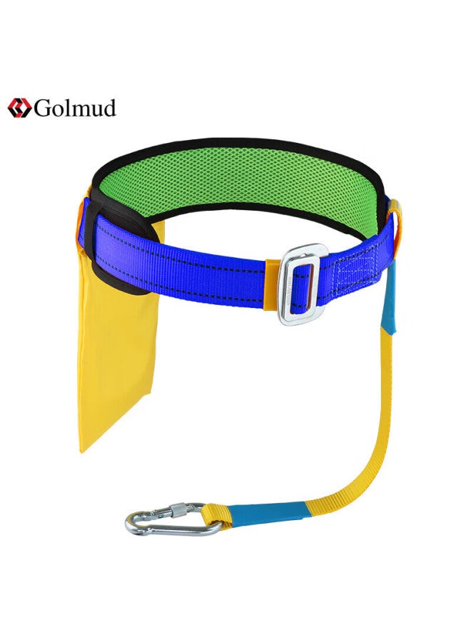 Golmud Geermu Single Waist Safety Belt For Outdoor Construction, Construction Site Safety Harness, Fall Protection, High-alude Safety Rope Set, 806 Blue Single Small Hook 1.6 Meters - Image 1