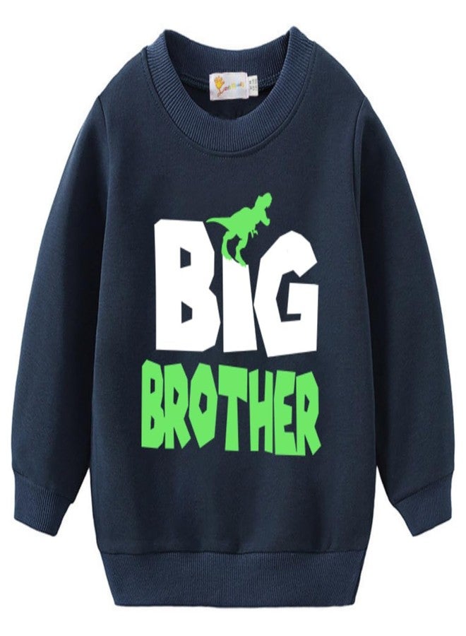 Tkria Big Brother Sweatshirt for Toddler Baby Boy Big Bro Announcement Pullover Shirt Graphic Crewneck Shirt(2#Dinosaur,3-4T) - Image 1