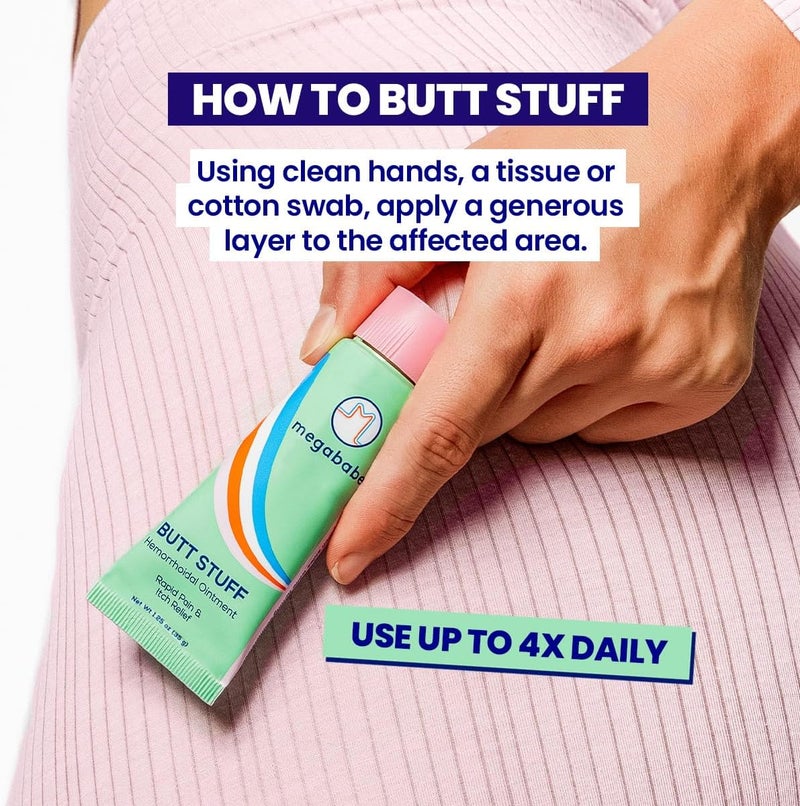 Megababe مرهم ميغابيبي للبواسير مع 5 ليدوكائين لتخفيف الألم والحكة بسرعة وتقليص الأنسجة البواسيرية المتورمة 125 أونصة - Image 4