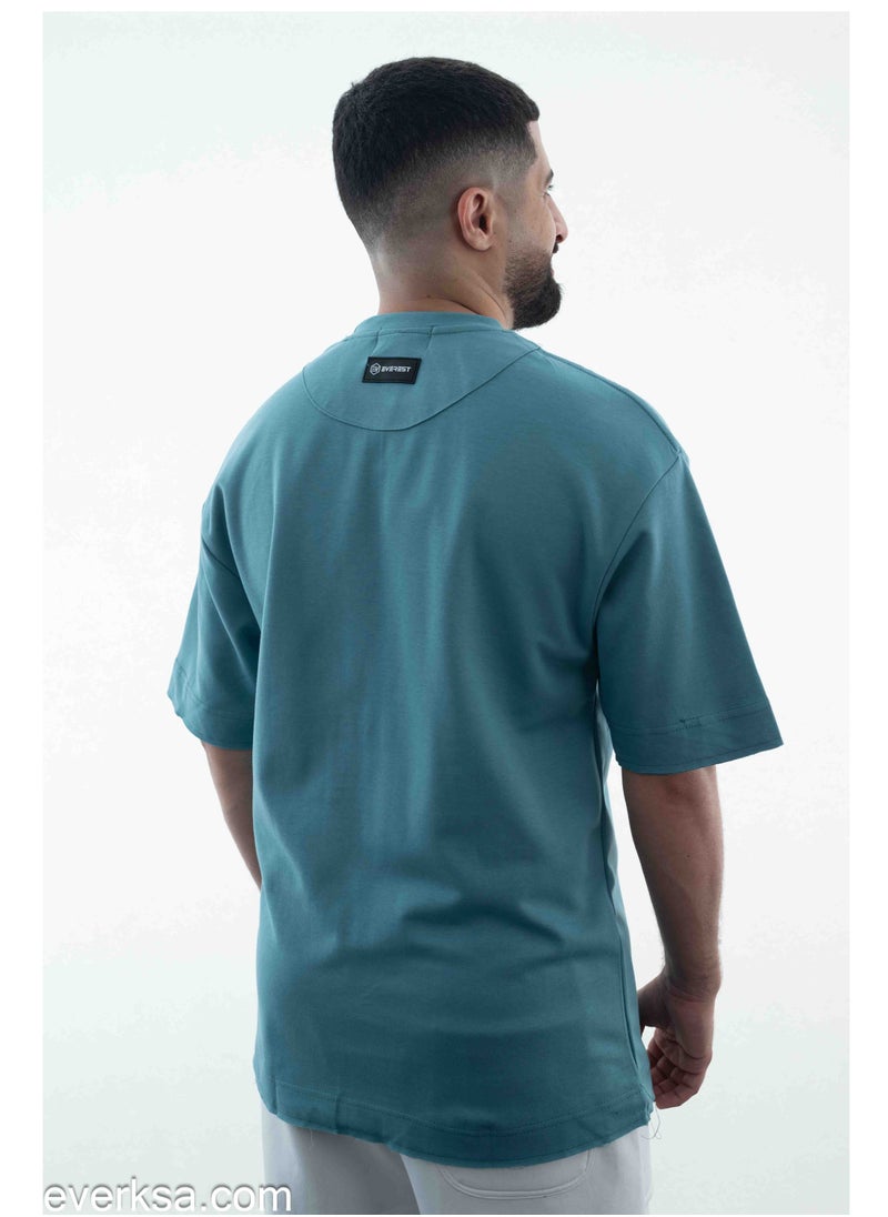 Everest Men's Oversized T-Shirt in Tiffany Color  - Image 3