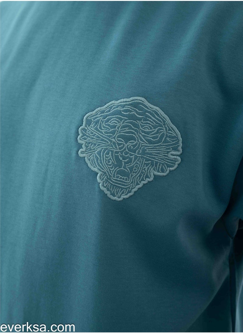 Everest Men's Oversized T-Shirt in Tiffany Color  - Image 4