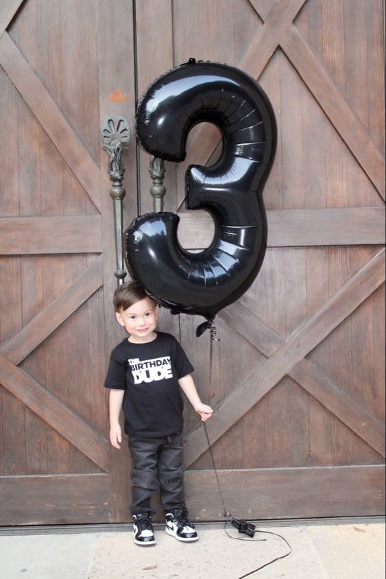IWERP 5 Number Balloon 40 Inch Black Party Supplies 5th Birthday Balloons Decorations - Image 5