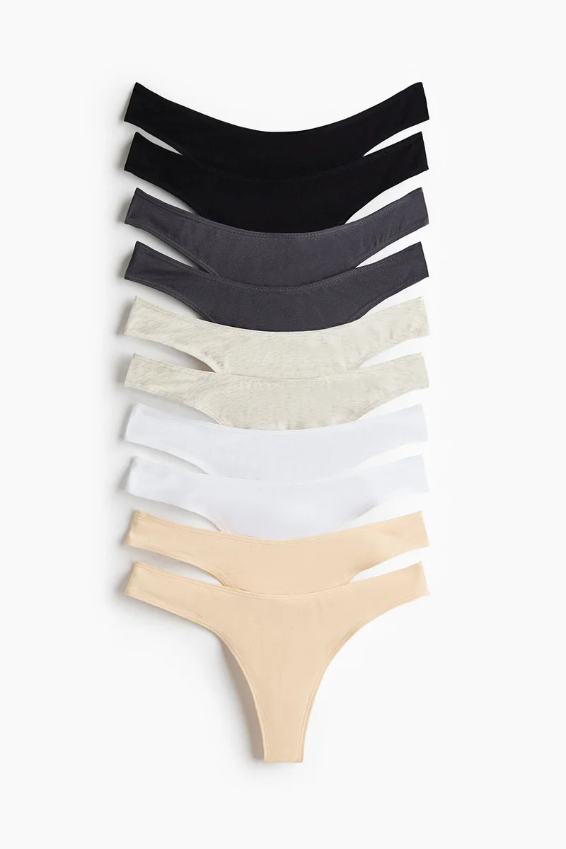 H&M 10-pack cotton thong briefs