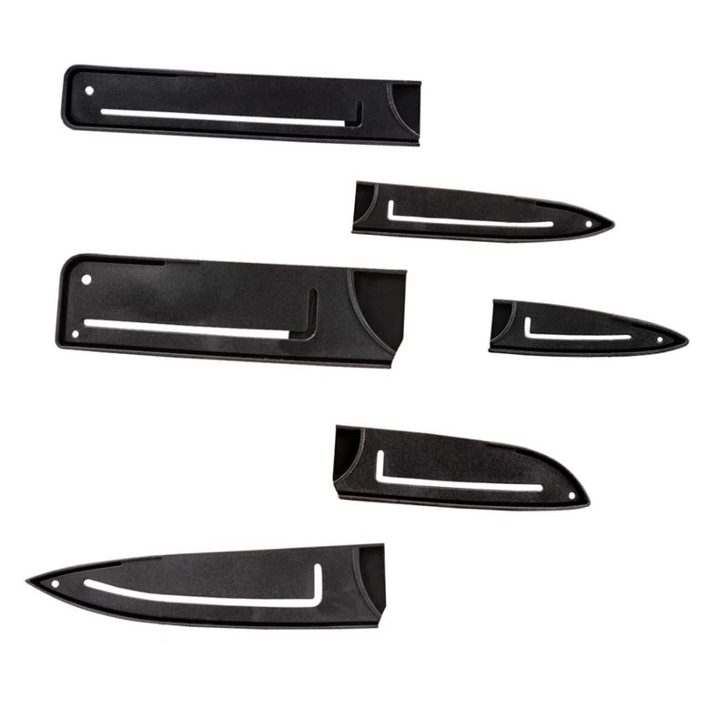6 Pcs Kitchen Knife Protectors Non Slip Plastic Scabbard For Safe Storage And Finger Protection - Image 2