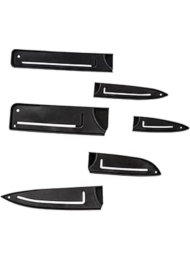 6 Pcs Kitchen Knife Protectors Non Slip Plastic Scabbard For Safe Storage And Finger Protection - Image 1