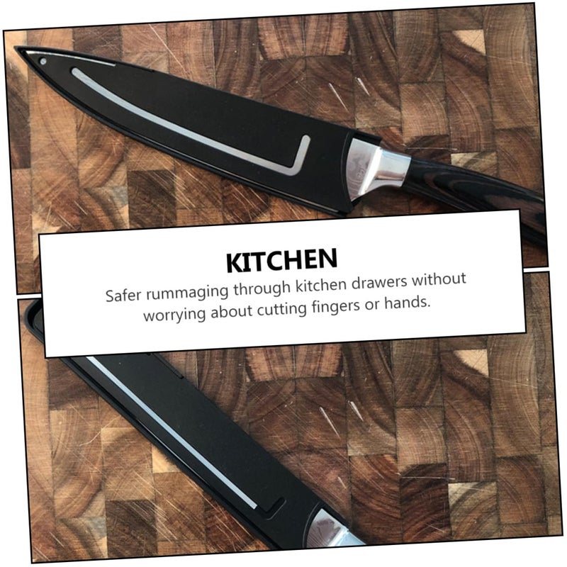 6 Pcs Kitchen Knife Protectors Non Slip Plastic Scabbard For Safe Storage And Finger Protection - Image 4