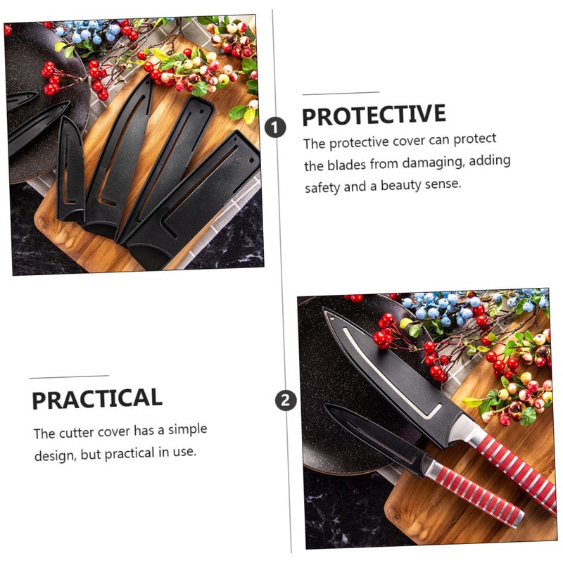 6 Pcs Kitchen Knife Protectors Non Slip Plastic Scabbard For Safe Storage And Finger Protection - Image 5