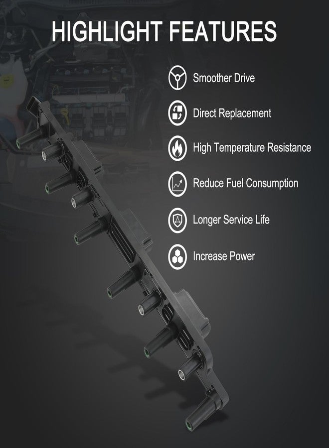 DICMIC مجموعة ملفات إشعال DICMIC مكونة من 6 قطع، متوافقة مع سيارات جيب شيروكي، جراند شيروكي، رانجلر TJ بمحرك L6 سعة 4.0 لتر. بديل للأرقام التالية: UF296، 56041476AA، 56041476AB، 68247208AA، GN10529، C523 - Image 4