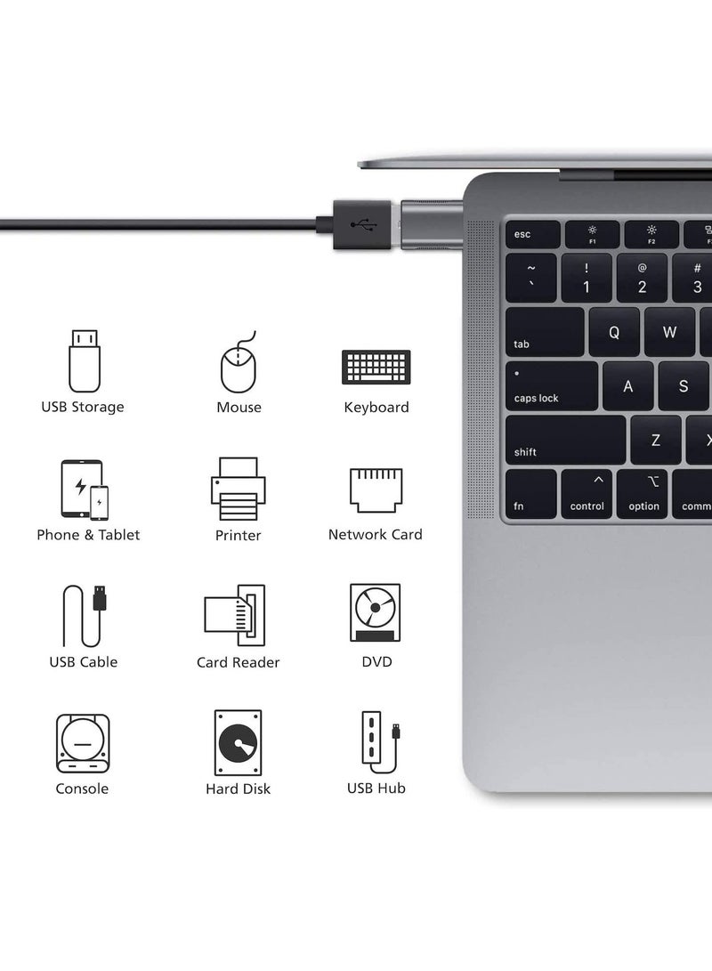erorex Usb C to Usb 3.0 Adapter Pack of 2 Female Converter High Speed Data Transfer Macbook Phone Tablet and More  - Image 4