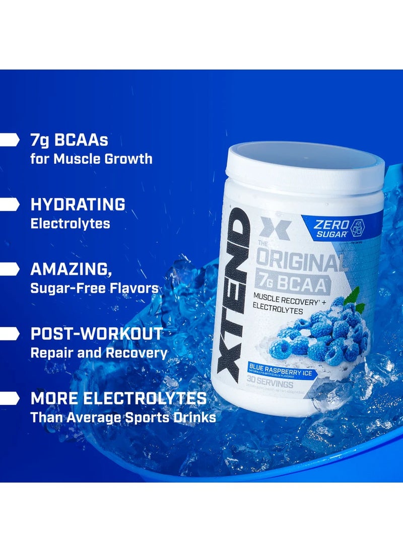 XTEND - Xtend Original 7g BCAA 444g Blue Raspberry Ice Flavor 30 Serving - Image 1
