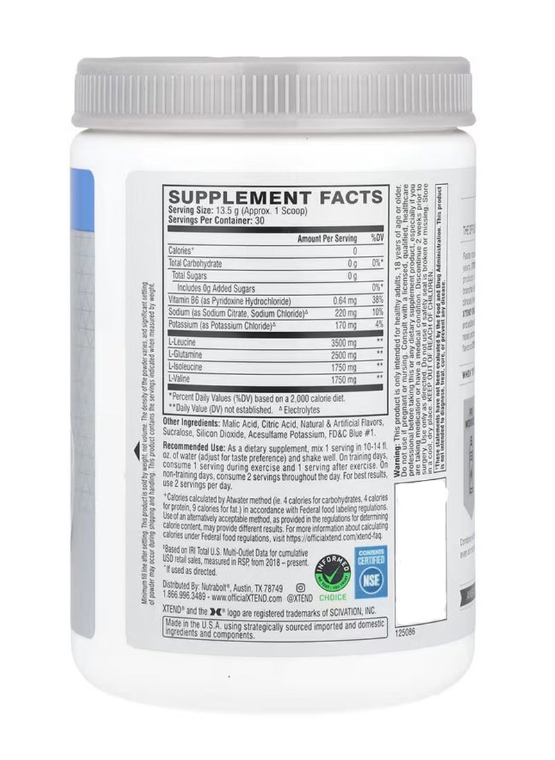 XTEND - Xtend Original 7g BCAA 444g Blue Raspberry Ice Flavor 30 Serving - Image 1