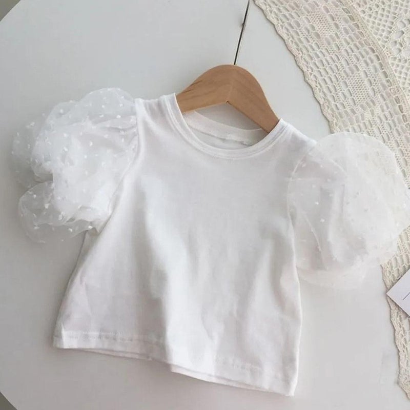 2024 New girls summer clothes suit fashionable baby girls sleeveless top childrens western style vest sling two-piece suit KA puff sleeve