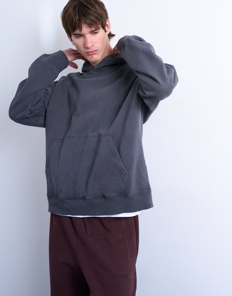 TOPMAN Oversized Fit In Washed Hoodie - Image 1