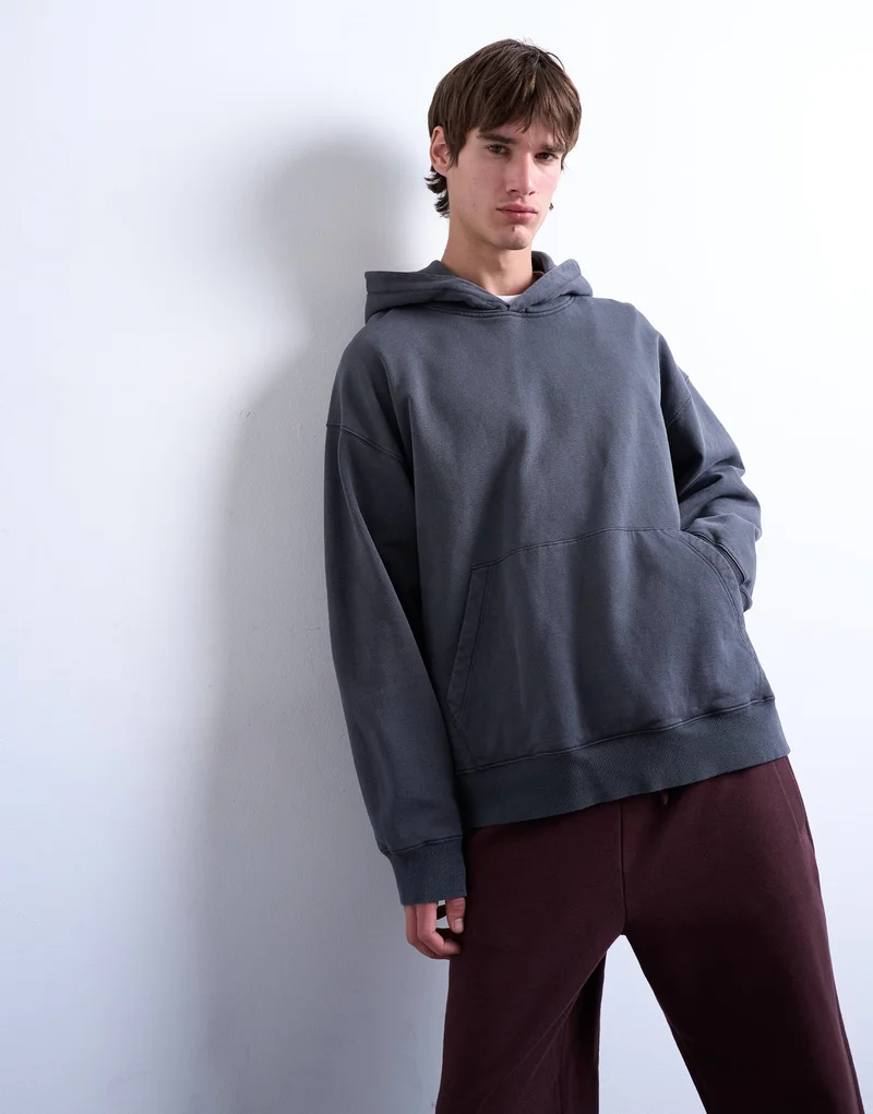 TOPMAN Oversized Fit In Washed Hoodie